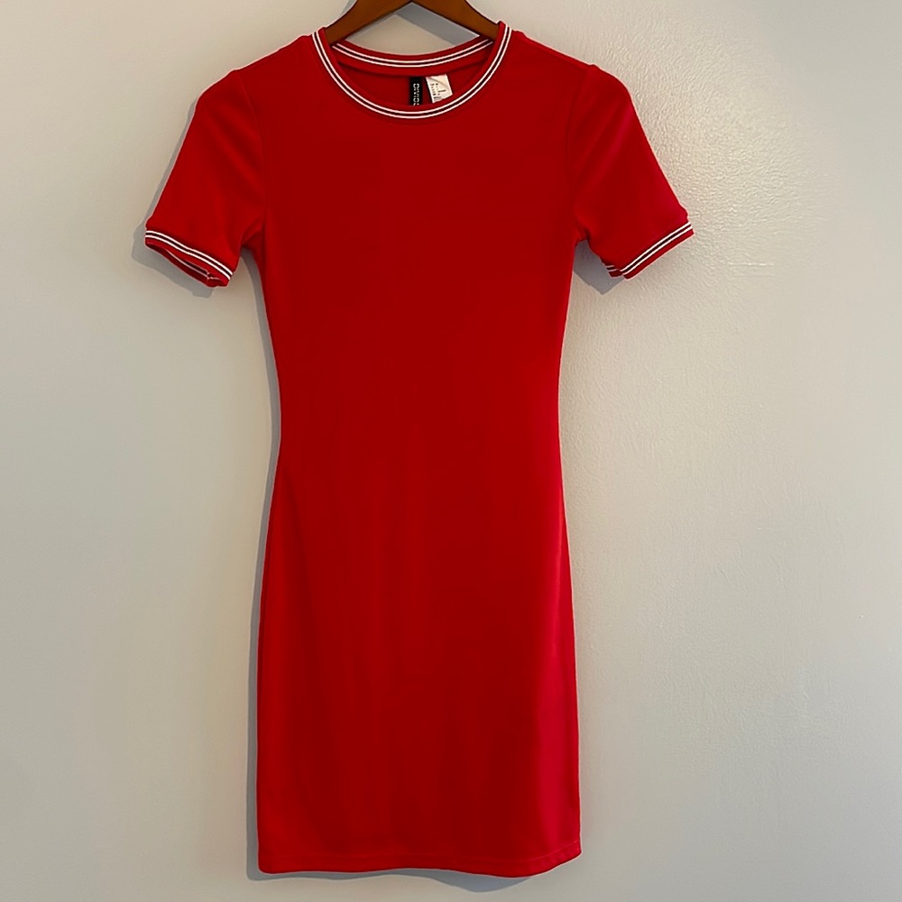 Red Bodycon Dress DIVIDED H&M